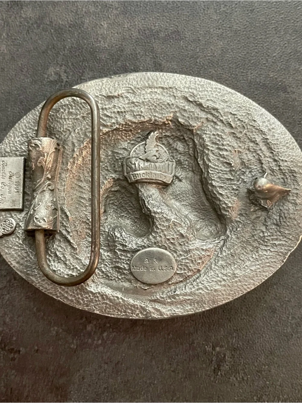 Vintage rare 1991 horse belt buckle for men or women